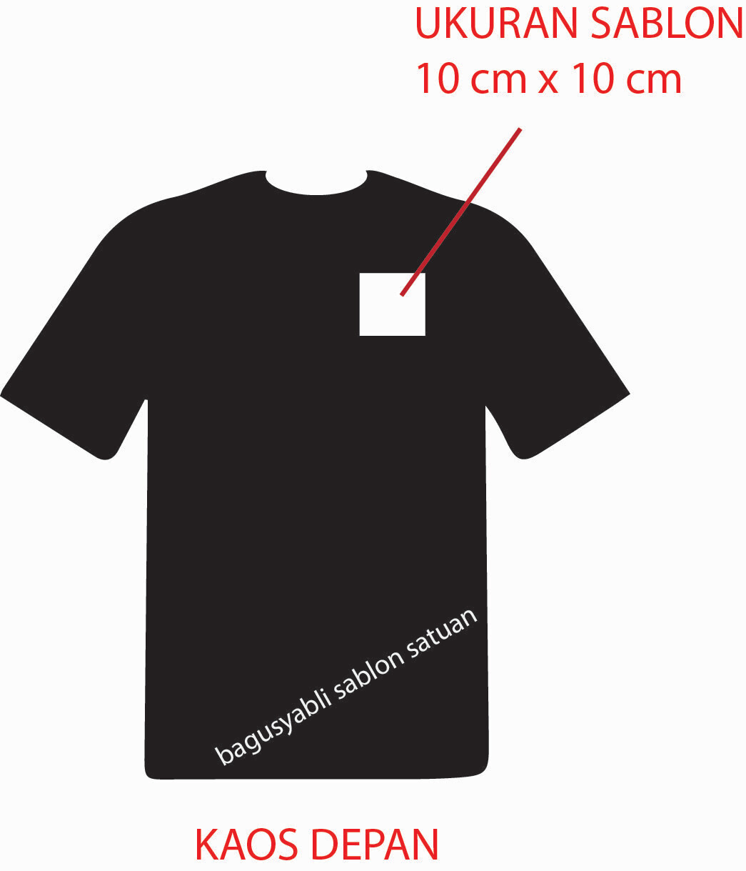 Sablon Kaos Satuan 10 x 10 Cm