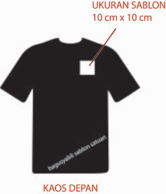 Sablon Kaos Satuan 10 x 10 Cm
