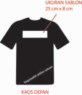 Sablon Kaos Satuan 25 x 8 Cm