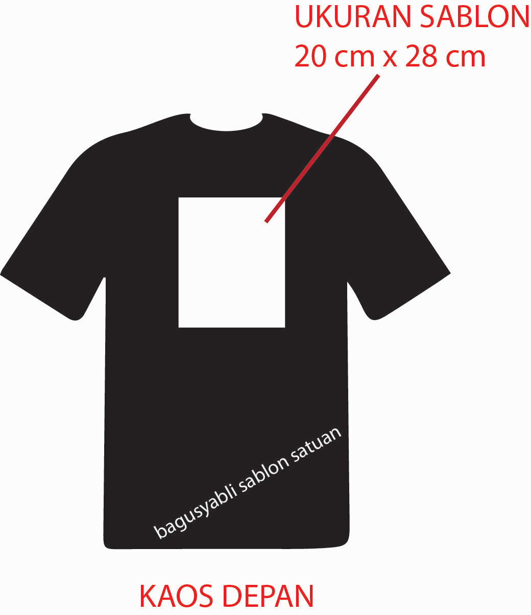Sablon Kaos Satuan 20 x 28 Cm