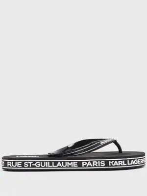 Karl Lagerfeld logo-print flip flops