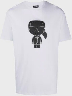 Karl Lagerfeld Black logo-print T-shirt