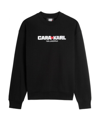 KarlxCara Delevingne logo-print sweatshirt