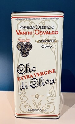 Osvaldo VANINI Olivenöl Kanister 5 Liter
Ein Olivenöl der Extraklasse! Kaltgepresst, extra-vergine, säurearm. Seit mehr als sechs Generationen produziert die Familie VANINI dieses köstliche Olivenöl!