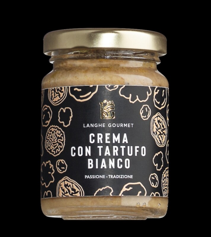 Crema con Tartufo Bianco - eine aromatische Pilzcreme mit weißem Trüffel, Steinpilzen und Champignons - vielfältig einsetzbar zum Würzen von Pasta, Risotto, Pürees oder Eierspeisen, 85 g Glas Crema con Tartufo Bianco - eine aromatische Pilzcreme mit weißem Trüffel, Steinpilzen und Champignons - vielfältig einsetzbar zum Würzen von Pasta, Risotto, Pürees oder Eierspeisen, 85 g Glas