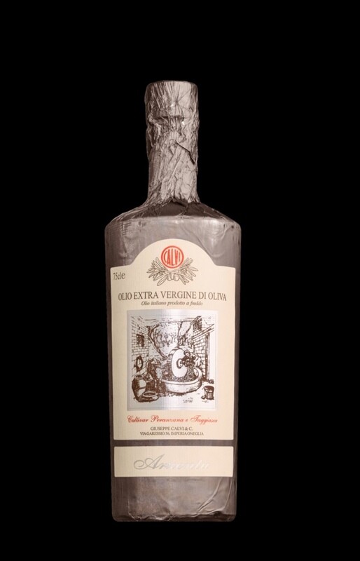 Calvi „ Mosto Argento“ 0,5 Liter, Natives Olivenöl aus Ligurien, extra vergine, kaltgepresst - feinfruchtig und mild - köstlich zu Fischgerichten! Calvi „ Mosto Argento“ 0,5 Liter, Natives Olivenöl aus Ligurien, extra vergine, kaltgepresst - feinfruchtig und mild - köstlich zu Fischgerichten!