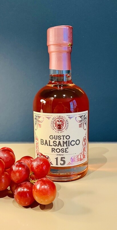 Gusto Balsamico Rosé - intensiv fruchtig, mit leichten Aromen von Himbeeren - die Geschmacksexplosion für Ihren Salat ?250 ml Flasche