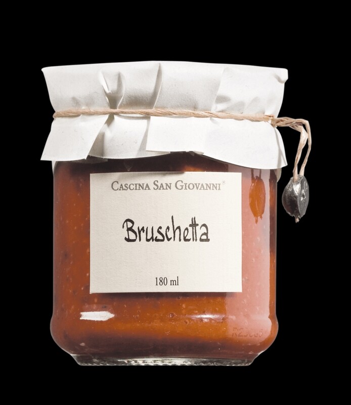 Bruschetta - würziger Tomatenaufstrich mit Kräutern und Knoblauch - perfekt zu geröstetem Weißbrot, als Dip zu Grissini und Lingue oder Scampi! Idealer Begleiter zum Apéro?180 ml Glas Bruschetta - würziger Tomatenaufstrich mit Kräutern und Knoblauch - perfekt zu geröstetem Weißbrot, als Dip zu Grissini und Lingue oder Scampi! Idealer Begleiter zum Apéro?180 ml Glas