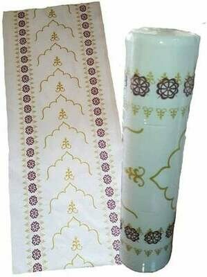 Disposable mats (rugs, Janamaz) Roll of 50 2 layers top thin paper , bottom thin plastic for mosques or individual