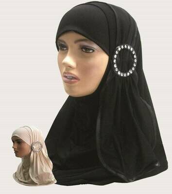 Fancy Beaded Kuwaiti Hijab Head cover scarf Islamic