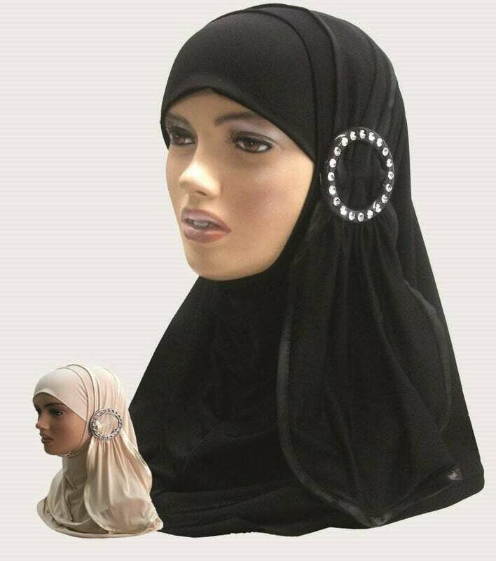 Fancy Beaded Kuwaiti Hijab Head cover scarf Islamic