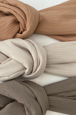 Large Plain Wrinkles (crinkled) Royan Shawl Head Scarf Wrap New style Islamic Hijab High Quality 200 cm X 110 cm