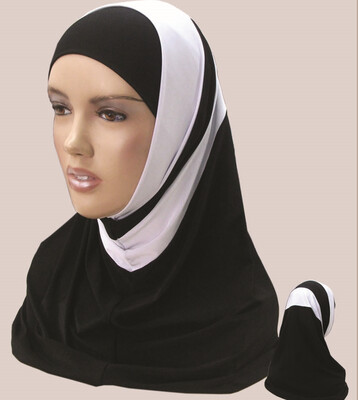 Sport Lined Hijab Head wear cover scarf Islamic high quality Fancy GYM many colours