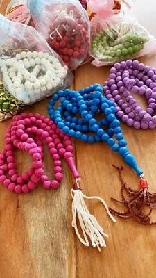 2 pieces, 100 Beads perfume tasbeeh plastic beads Tasbeeh High Quality many nice colors