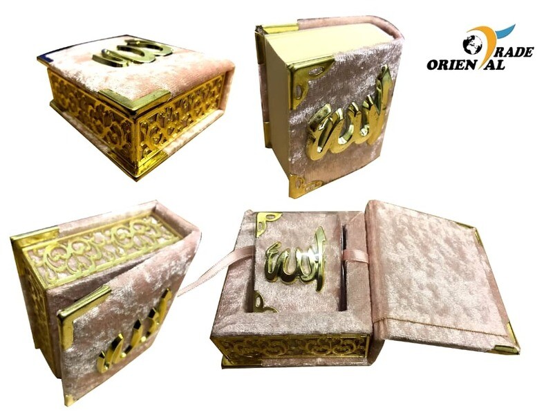 Fancy Gift Box Made of Velvet with Mini full Qur&#39;an  Muslim decoration