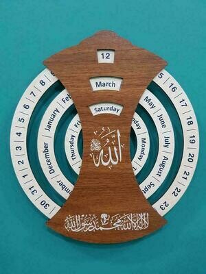 Wood Frame Laser cut Calendar it&#39;s suitable for all years