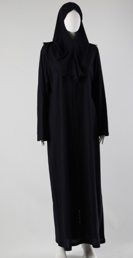 Plain full Lady Abaya prayer cloth Jilbab with scarf &amp; sleeve made in turkey £40, Size: S-M (38-40), Colour: Black