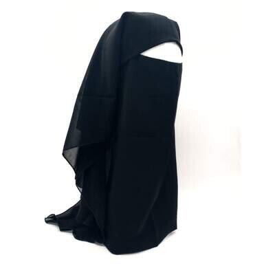 Quality Fabrics Niqab Veil Burka soft and comfortable Full Face Single or Double Tie back