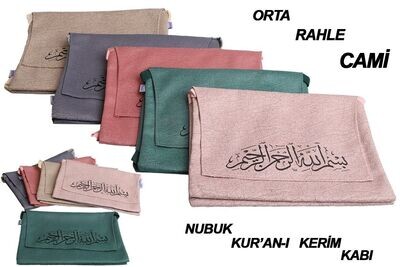 Turkish Chamois Madrasa Quran Bag Islamic with long handle