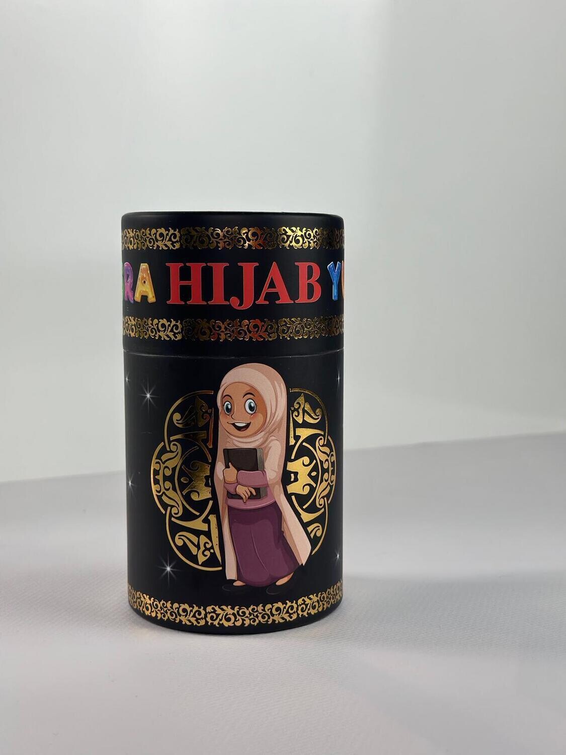 Pull on Instant 1Pc Quality Turkish Turlu cotton Yusra hijab, Girl Gift Box, Colour: Black