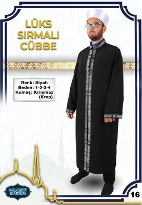 New Men&#39;s Bisht Cloak Arab Dress Thobe Islam Robe for Imam, Eid &amp; Wedding, Color: Black, Size: Medium 1