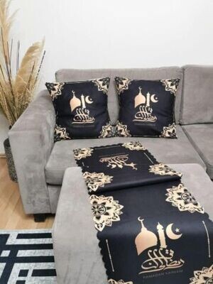 Ramadan decoration 3 pieces Ramadan set, 2 pillows cover, 1 table cover