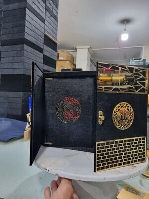 Eid Gift L Box Velvet, Full Quran, Tasbeeh, Prayer Mat, Book Marker Decoration