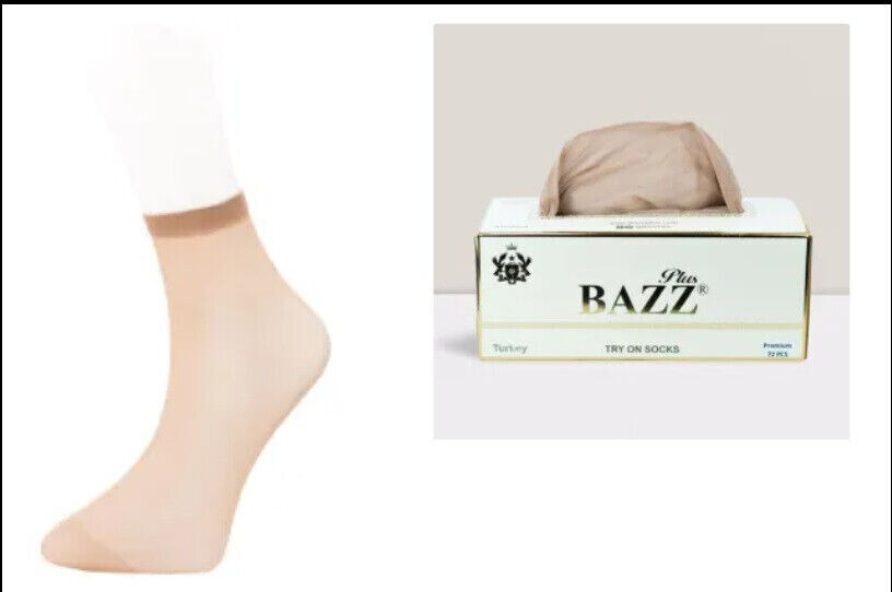 120 pcs Women disposal ankle socks box ( 60 pairs) stretchy skin colour 15Dn