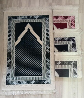 Quality Islamic prayer mat, rug, janamaz, Salat mat different colours Turkish