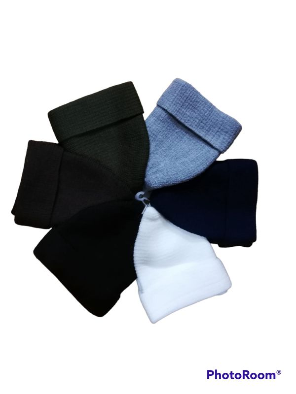 Folded Orlon Men Skull Cap Islamic Prayer Hat Topi Kufi Head Wear 1 pcs