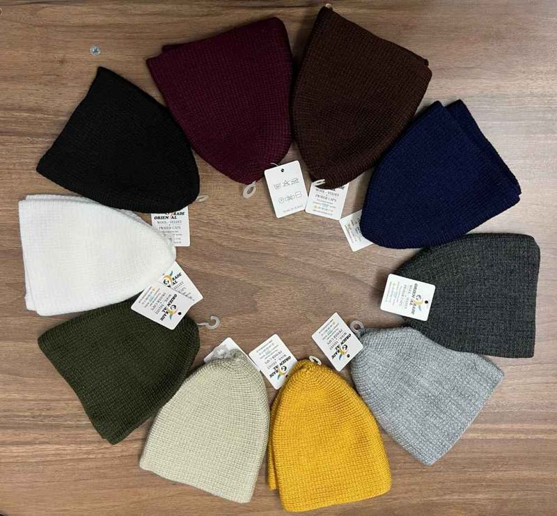 Orlon Men Skull Cap Islamic Prayer Hat Topi Kufi Head Wear 1 pcs