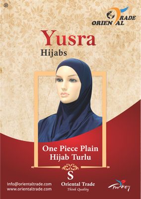 Pull on Instant 1Pc Turlu Cotton Yusra Amira School Madrasah Plain Hijab Turkish