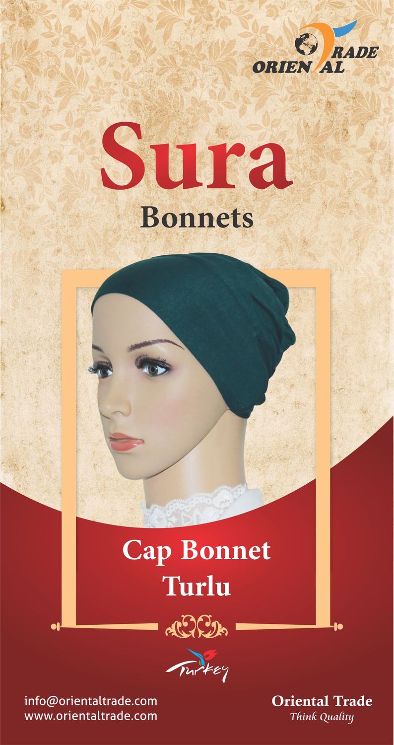 2 x Cap Bonnet stretchy comfy reusable re-washable Turkey