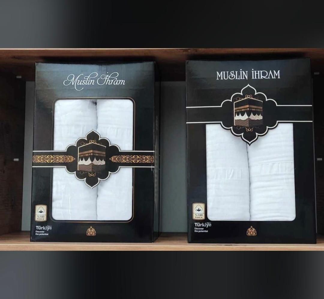 Premium Islamic Ihram Towels for Hajj and Umrah, Unstitched BAMBOO, Turkish