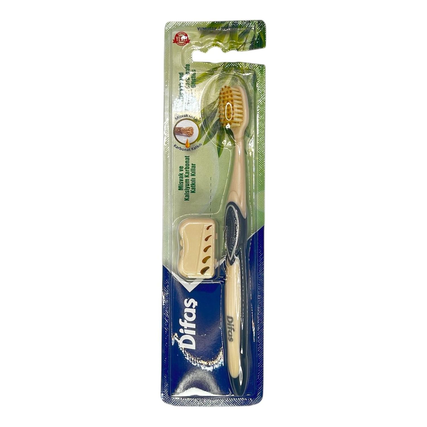 Premium Toothbrush  Made With Miswak, Calcium Carbonate With Case, Turkey