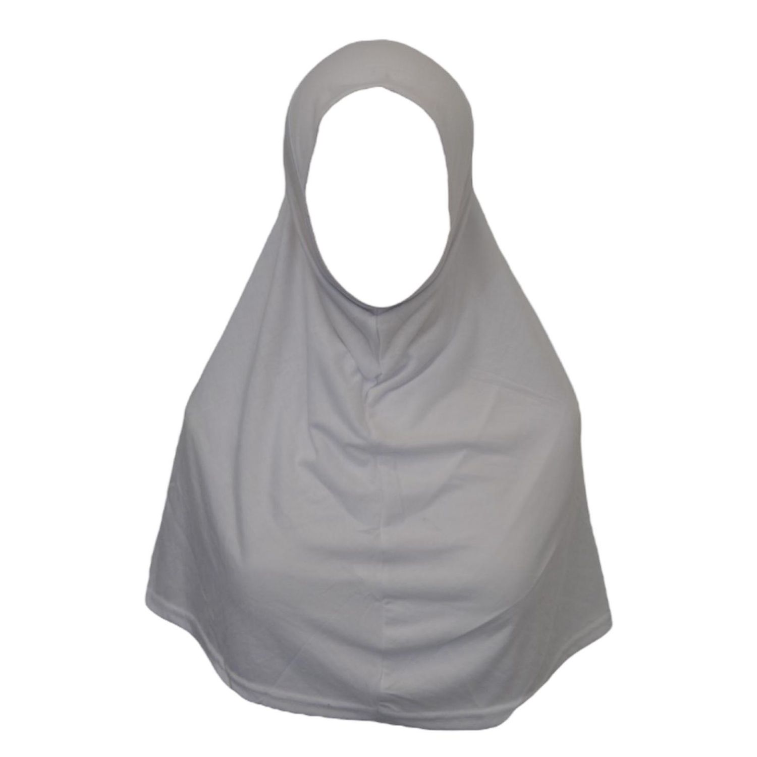 Pull on Instant 1 Piece Cotton (Spandex)  Amira Yusra hijab plain, without lace, Colour: Light Grey
