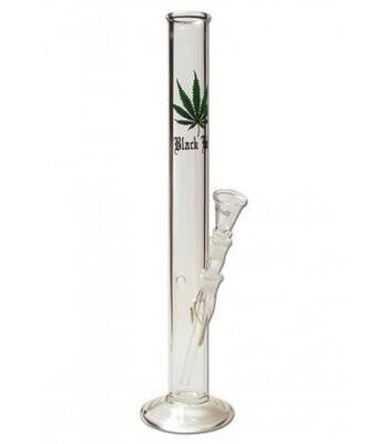 GLASS BONG BLACK LEAF 50CM
