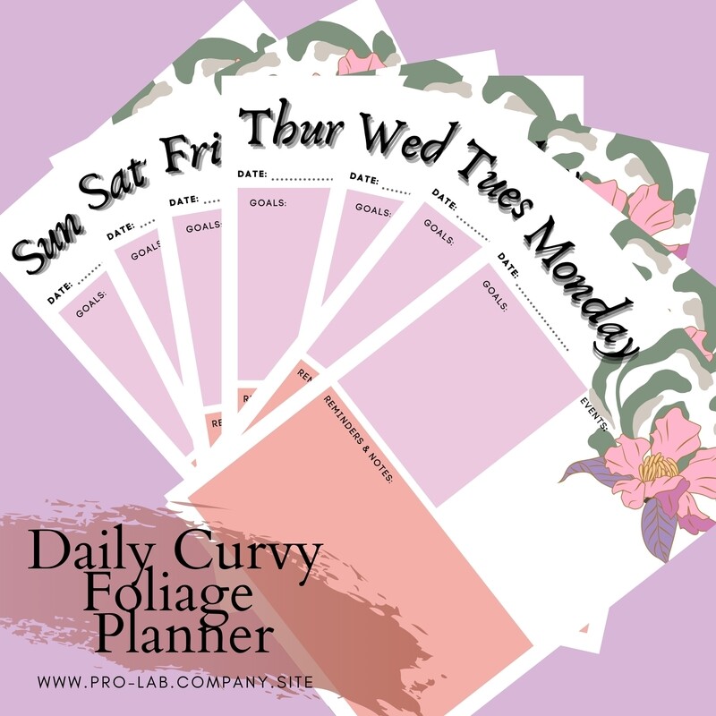 Daily Curvy Foliage Planner
