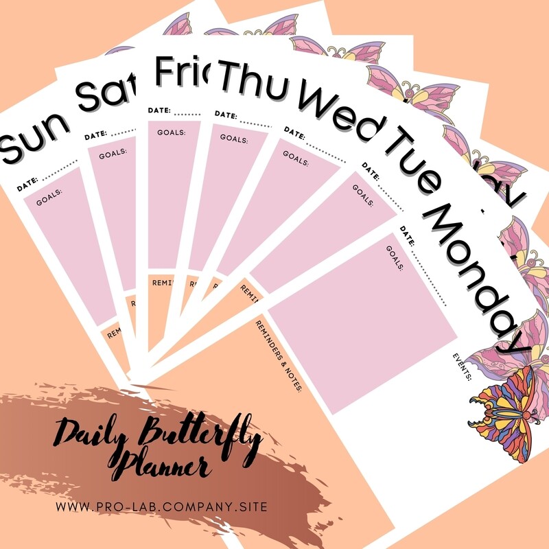 Daily Butterfly Planner