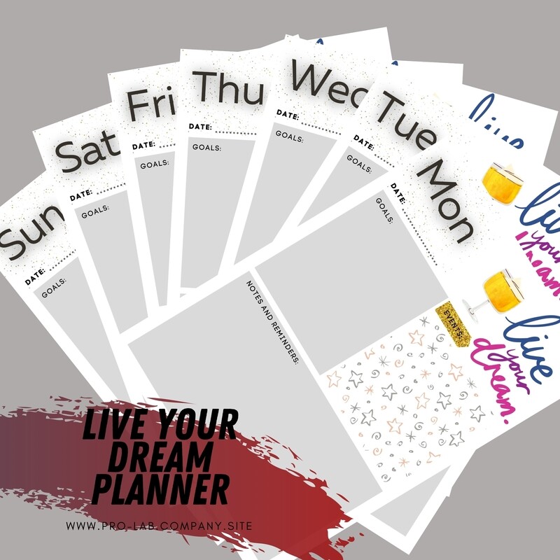 Live Your Dream Daily Planner