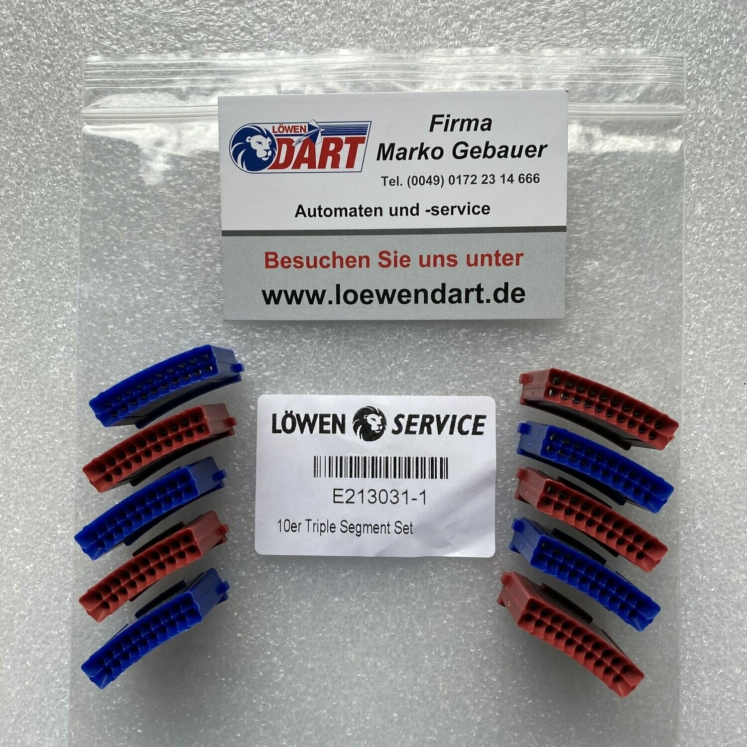 Original Löwen Dart Triple Segmente - Segmentsatz 10-teilig