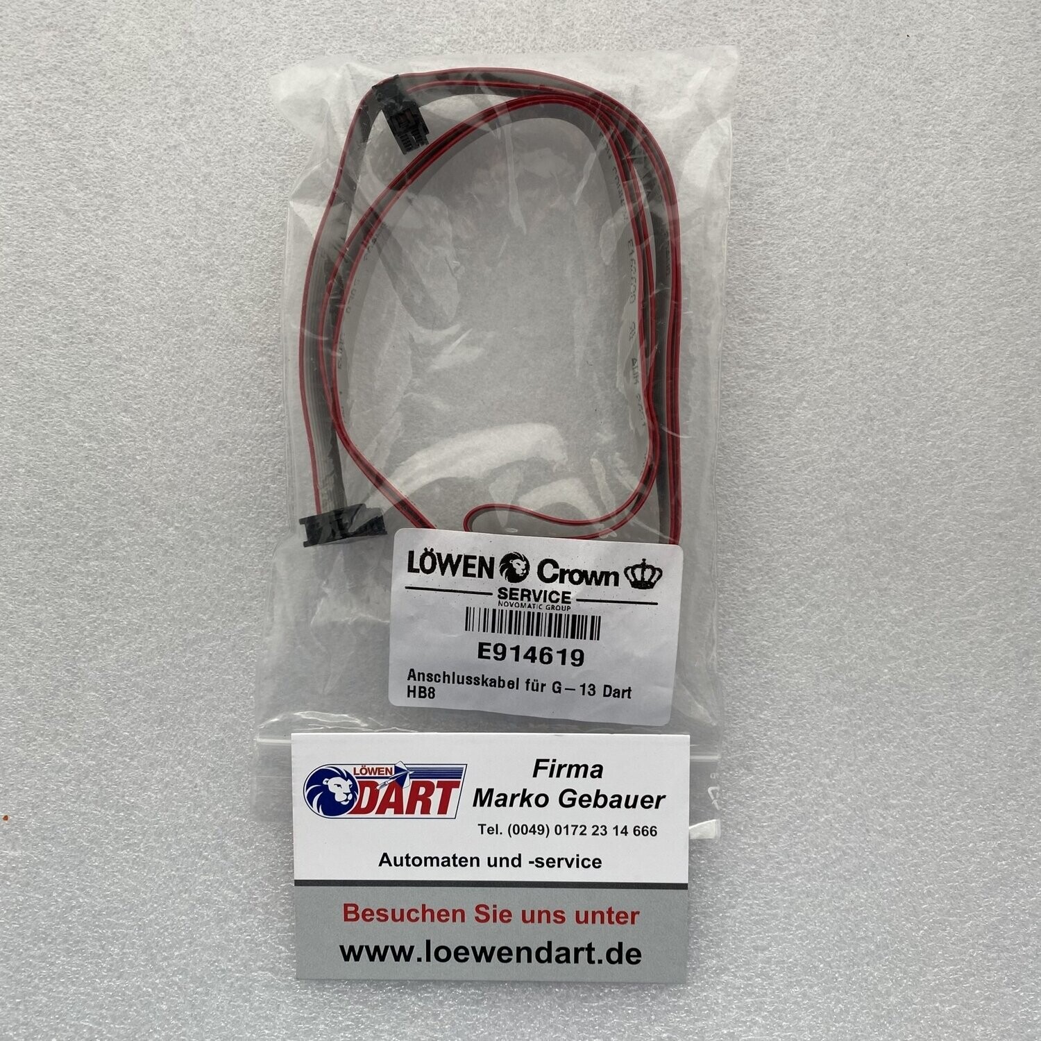 Original Löwen Dart HB8 / HB8 Cougar Flachbandkabel Münzprüfer