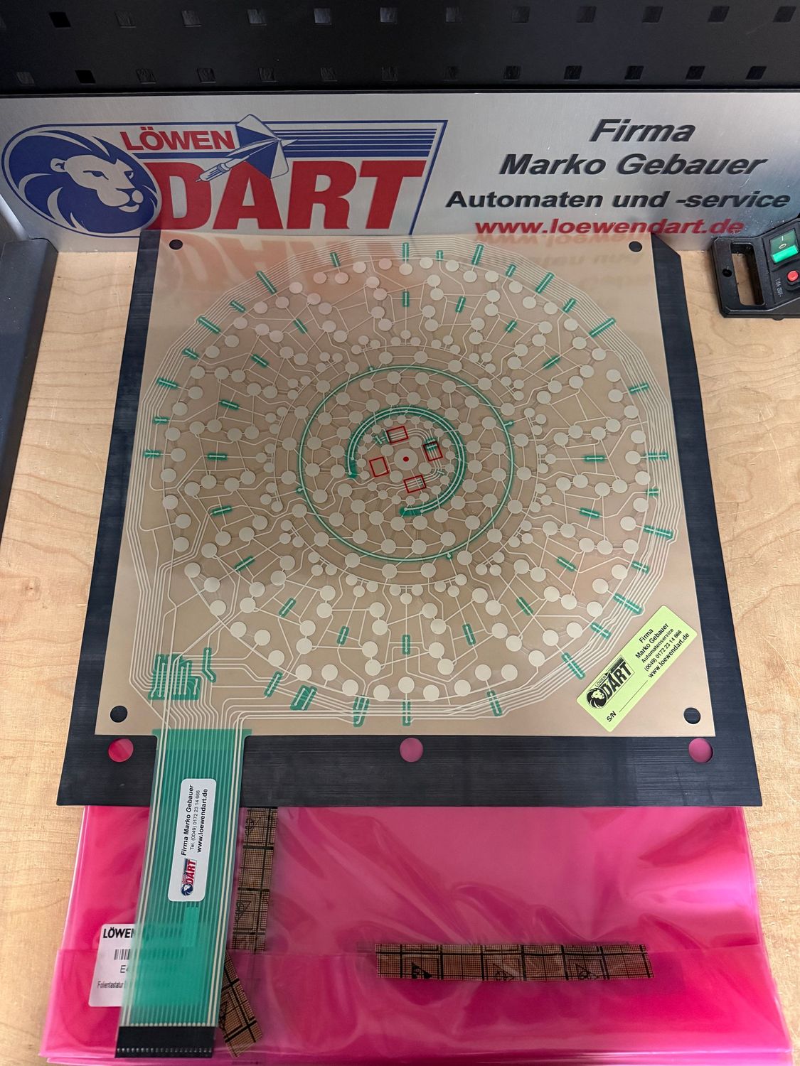 Original Löwen Dart Matrix und Gummimatte für Löwen Dart und baugleiche Modelle