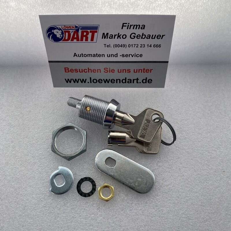 Original Löwen Dart Schloß rund Kassen-/MP-Tür 22 mm