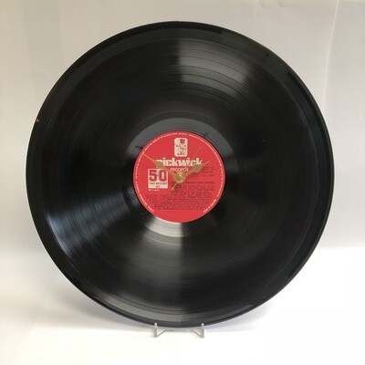 Stretched 12" Vinyl LP Clock - '50 All Time Broadway Show Stoppers' - Featuring Big Spender and Food Glorious Food. Pickwick Records.