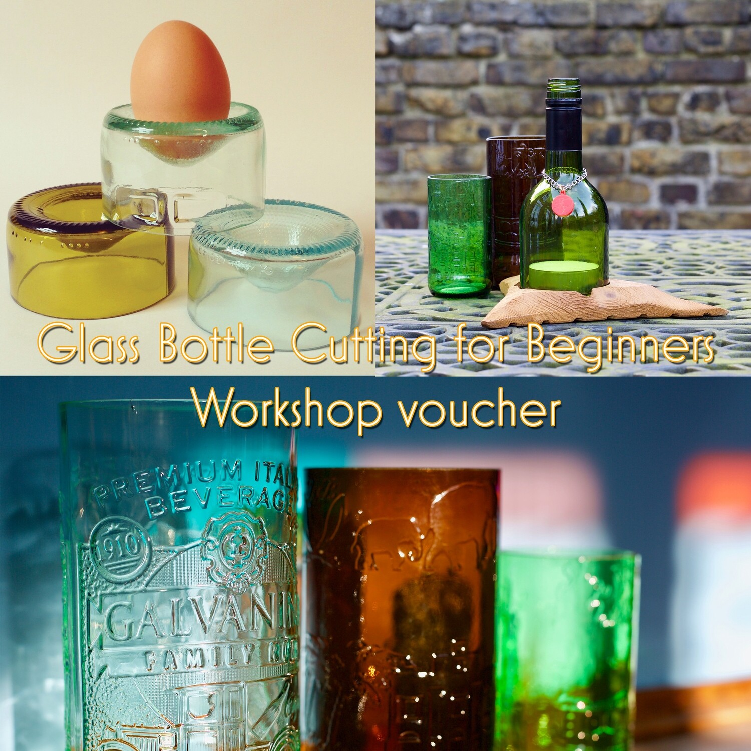 Glass Bottle Cutting for Beginners - Workshop Gift Certificate/voucher