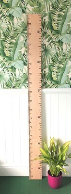 Family Height Chart Ruler, Wooden Handmade Wall Ruler (Natural)