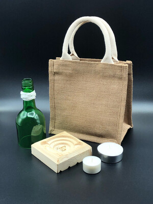 Wine Bottle Hurricane/Storm Lantern. Single lantern with white cord.