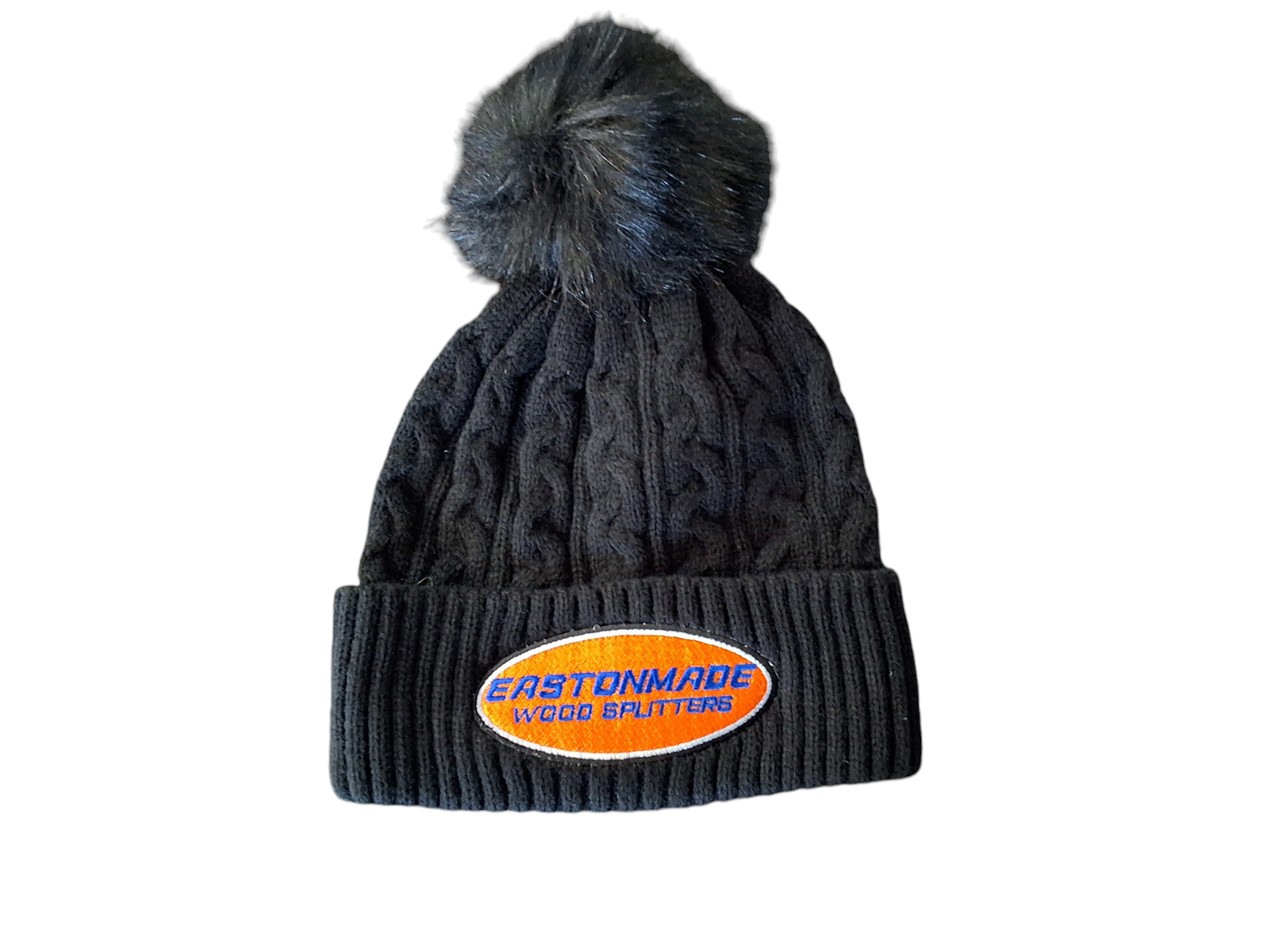 Ladies Black Toque With Pom Pom