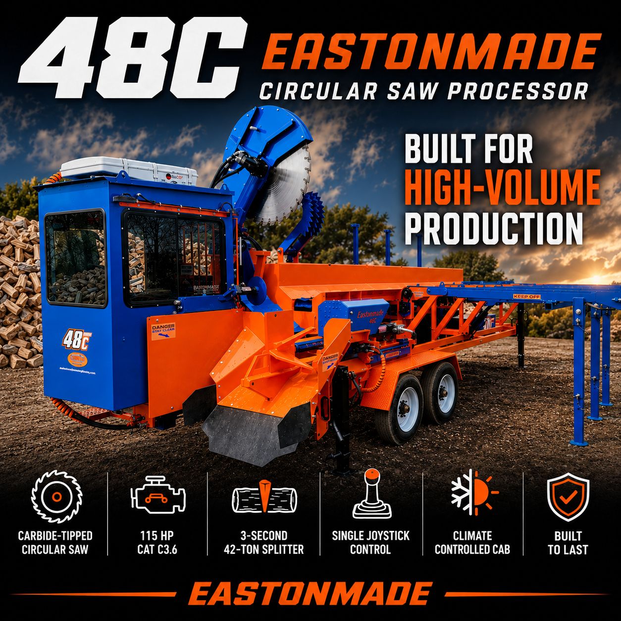 Eastonmade 48C Firewood Processor